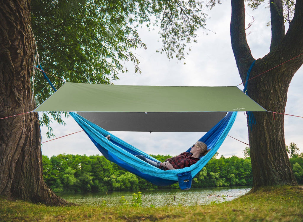 Rainproof Camping Hammock and Tent Tarp Shelter
